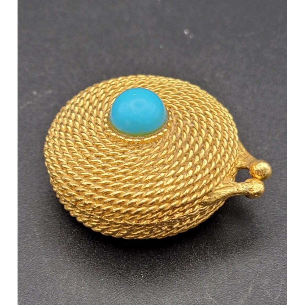 Vintage Este Lauder Solid Perfume Compact Gold Ro… - image 1